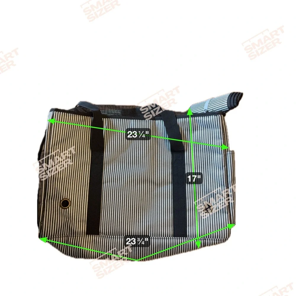 Ezeso Do Do Pet Black and White Striped Pet Carrier